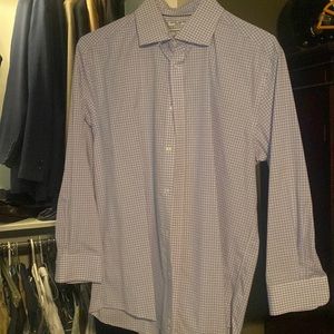 Purple Plaid Jos A Bank Button Down.